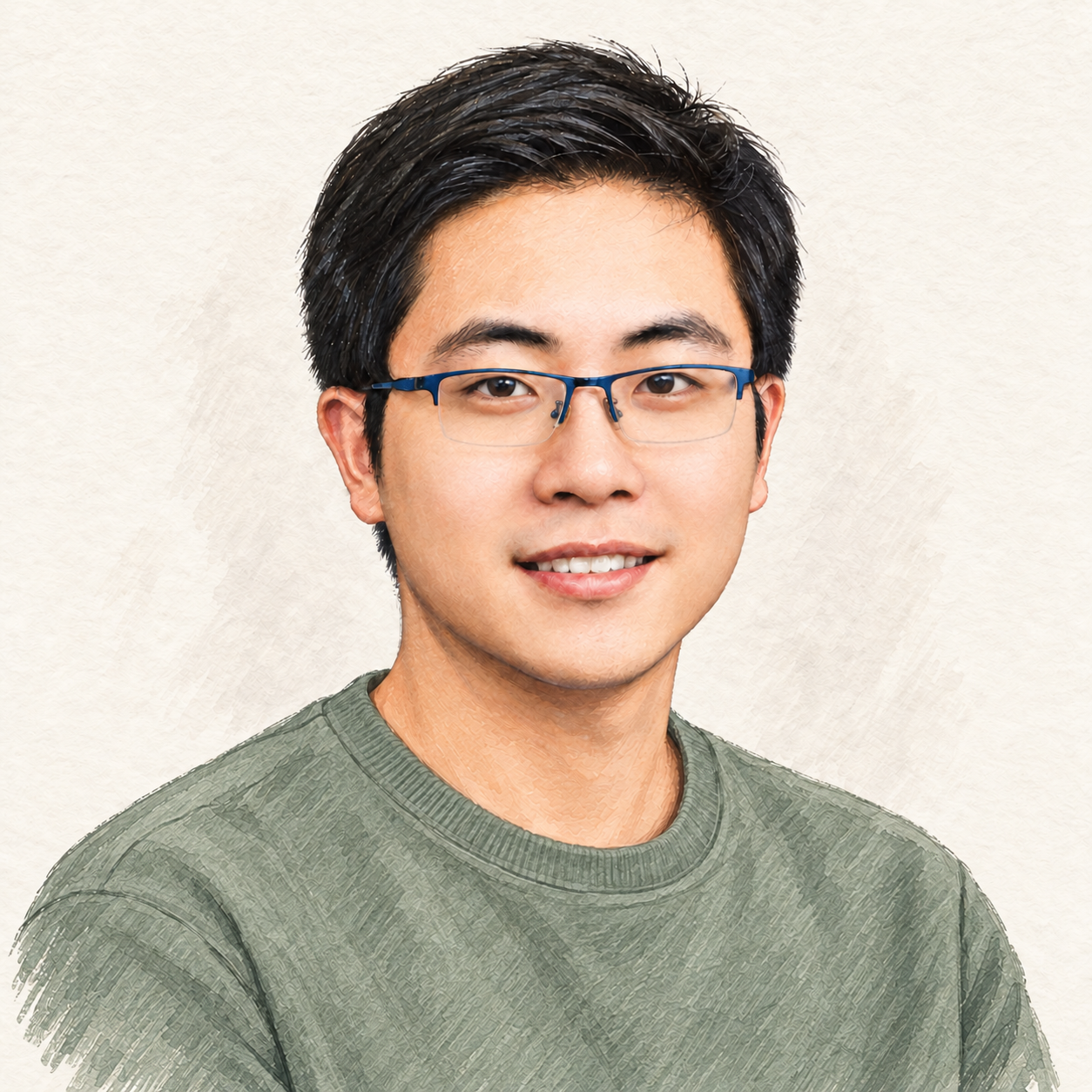 Illustrated portrait of Jiashu Yang